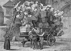 Rhineland trader's wagon, basket trader