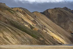 Rhyolite mountains, volcanic landscape