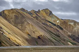 Rhyolite mountains, volcanic landscape