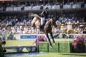 Category Historic EN Prints: Richard Vogel of Germany and riding United Touchs compete in the first round of the 1