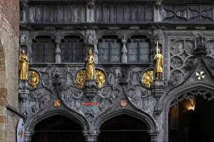 Richly decorated facade and entrance portal to St