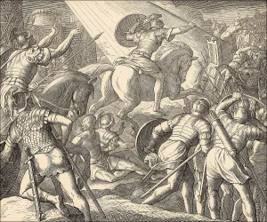 Rider on the Horse with golden armour