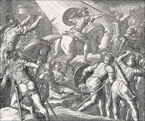 Rider on the Horse with golden armour