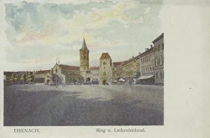 Ring and Luther Monument in Eisenach