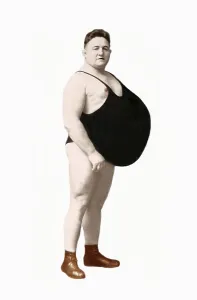 Ringer with big belly, digitally processed