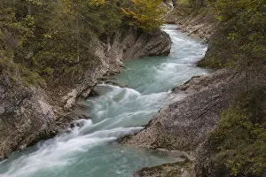 Rissbach creek flowing fast through the Riss valley