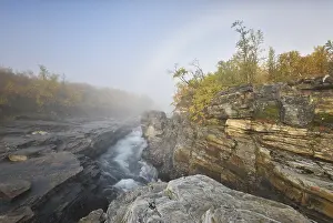 River Abiskojakka River flows through Abisko Canyon