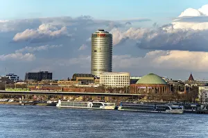 River cruise ships on the banks of the Rhine