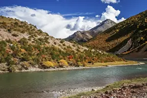 River flowing through the beautiful landscape of Western Tibet