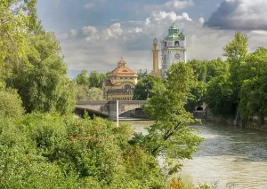 River Isar in Munich (Bavaria) Germany