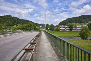 River Kinzig, car and pedestrian bridge