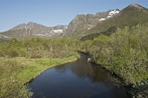 River Landscape, Austvagsoya, Lofoten, Norway