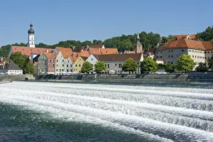 River Lech, white foaming agitated water