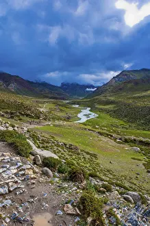 River snakes through as valley