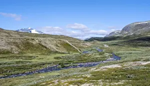 River in the tundra, barren landscape