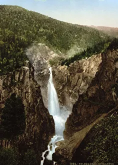 Rjukanfos, 105 m high waterfall Rjukanfossen