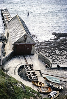 RNLI lifeboat station, The Lizard Peninsula, Cornwall, England, UK 1967