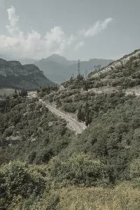 Road and landscape on Lake Garda, Italy