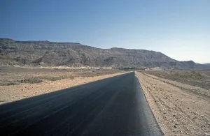 Road to St Anthony's Monastery, St Anthony's Monastery, Arabian Desert, Egypt, September 1989, vintage, retro, old, historic, Africa