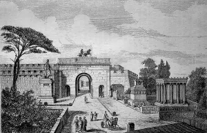 The Road of the Tombs in Pompeii