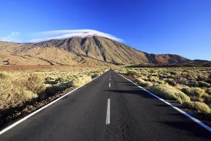 Road, volcano, Mount Teide, Teide National Park