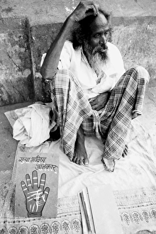 Roadside palmist Mumbai Maharashtra India Asia 1990