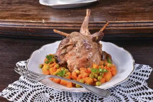 Roast rabbit