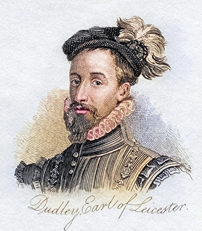 Robert Dudley Earl of Leicester Baron Denbigh also called Sir Robert Dudley 1532/33, 1588 English political and military leader from the book Crabbs Historical Dictionary from 1825, Historical