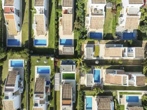The Roche housing estate. Aerial view