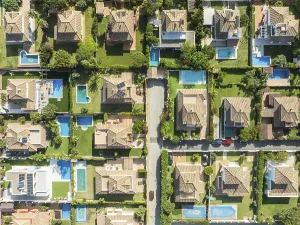 The Roche housing estate. Aerial view
