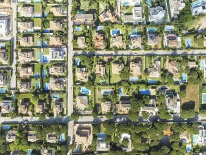 The Roche housing estate. Aerial view