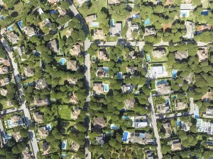 The Roche housing estate. Aerial view