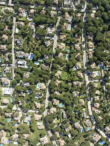 The Roche housing estate. Aerial view