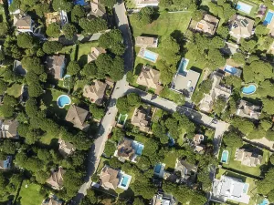 The Roche housing estate. Aerial view