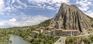The Rocher de La Baume above the Durance at Sisteron in Provence