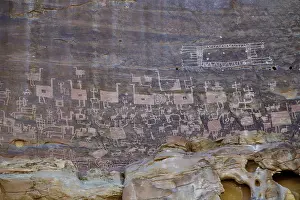Rock engravings of ostriches, Wadi Abu Oud