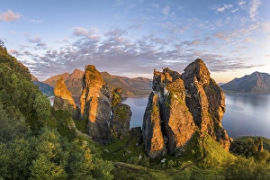 Rock formation Finnesjura in the evening light