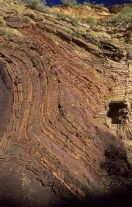 Rock formation at Hamersley Gorge