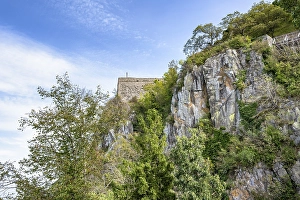 Rock formation of volcanic phonolite on the Hohentwiel