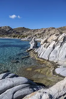 Rock formations on the coast with turquoise sea
