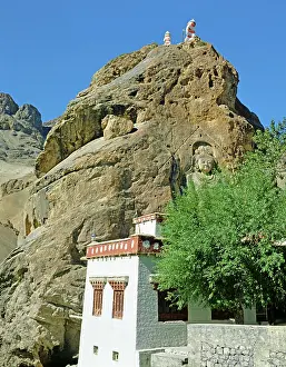 Rock sculpture Maitreya, Mulbekh, Ladakh, India