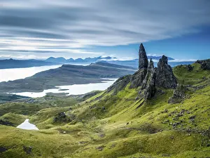Rock spikes Old Man of Storr, Isle of Skye National Park