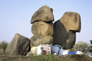 Rocks, golconda fort, Andhra Pradesh, India