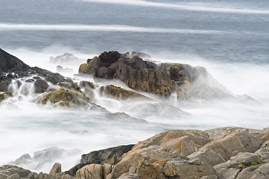Rocks in the sea, Laukvik, Lofoten, Norway, Europe