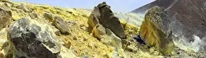 Rocks in a volcanic crater, Riserva Naturale Orientata Isola di Vulcano nature park