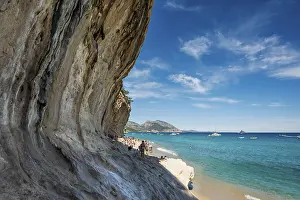 Rocky coast and beach, Cala Luna