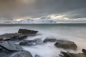 Rocky coast at the beach of Ramberg