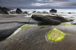 Rocky coast near Utakleiv, Haukland