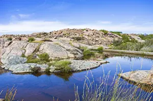 Rocky landscape of Bohusgranite on the coast of Lysekil