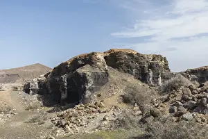 Rocky landscape around the volcano Montana de Guenia